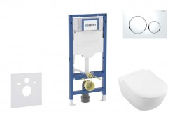 GEBERIT - Duofix Set předstěnové instalace, klozetu Subway 2.0 a sedátka softclose, tlačítko Sigma20, bílá/lesklý chrom (SANI11CK3111)