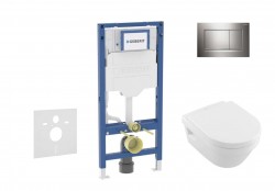 GEBERIT - Duofix Set predstenovej inštalácie, klozetu Architectura a dosky softclose, tlačidlo Sigma20, chróm (SANI11CK1105)