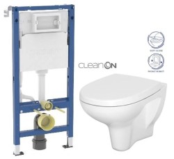 GEBERIT DuofixBasic bez tlačidla + WC CERSANIT ARTECO CLEANON + SEDADLO (458.103.00.2 X AT1)