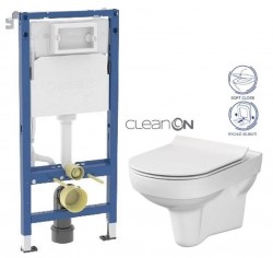 GEBERIT DuofixBasic bez tlačidla + WC CERSANIT CITY NEW CLEANON + WC SEDENIE SLIM (458.103.00.2 X CI2)