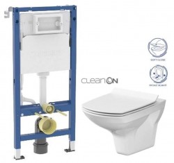 GEBERIT DuofixBasic bez tlačidla + WC CERSANIT CLEANON CARINA + SEDADLO (458.103.00.2 X CA3)