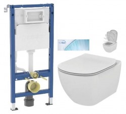 GEBERIT DuofixBasic bez tlačidla + WC Ideal Standard Tesi so sedadlom SoftClose, AquaBlade (458.103.00.2 X TE1)