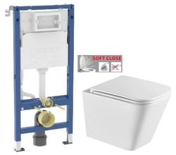 GEBERIT DuofixBasic bez tlačidla + WC INVENA FLORINA /VÍROVÉ SPLACH/ WITH SOFT  se sedlem RIMLESS (458.103.00.2 X FL1)