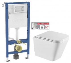 GEBERIT DuofixBasic bez tlačidla + WC INVENA FLORINA WITH SOFT  se sedlem RIMLESS (458.103.00.2 X FL1)