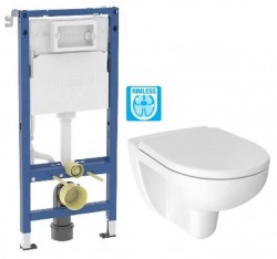 GEBERIT DuofixBasic bez tlačidla + WC JIKA LYRA PLUS RIMLESS + SEDADLO duraplastu (458.103.00.2 X LY1)