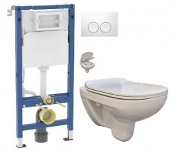 GEBERIT DuofixBasic s bielym tlačidlom DELTA21 + WC bez oplachového kruhu Edge + SEDADLO (458.103.00.2 21BI EG1)