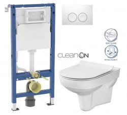 GEBERIT DuofixBasic s bielym tlačidlom DELTA21 + WC CERSANIT CITY NEW CLEANON + WC SEDENIE SLIM (458.103.00.2 21BI CI2)