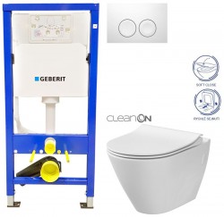 GEBERIT DuofixBasic s bielym tlačidlom DELTA21 + WC CERSANIT CLEANON CITY (458.103.00.1 21BI CI1)