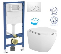 GEBERIT DuofixBasic s bielym tlačidlom DELTA21 + WC CERSANIT DESSE VORTEX /VÍROVÉ SPLACH/  + SEDADLO (458.103.00.2 21BI ES1)