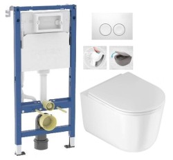 GEBERIT DuofixBasic s bielym tlačidlom DELTA21 + WC DEANTE Jasmin so sedadlom RIMLESS /VÍROVÉ SPLACH/ (458.103.00.2 21BI JA1)