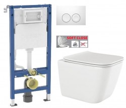 GEBERIT DuofixBasic s bielym tlačidlom DELTA21 + WC INVENA PAROS  + SEDADLO (458.103.00.2 21BI RO1)