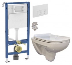 GEBERIT DuofixBasic s bielym tlačidlom DELTA50 + WC bez oplachového kruhu Edge + SEDADLO (458.103.00.2 50BI EG1)