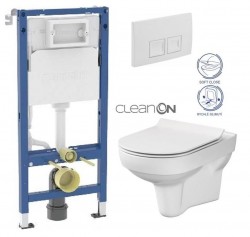 GEBERIT DuofixBasic s bielym tlačidlom DELTA50 + WC CERSANIT CITY NEW CLEANON + WC SEDENIE SLIM (458.103.00.2 50BI CI2)