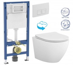 GEBERIT DuofixBasic s bielym tlačidlom DELTA50 + WC CERSANIT DESSE VORTEX + SEDADLO (458.103.00.2 50BI ES1)