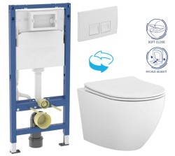 GEBERIT DuofixBasic s bielym tlačidlom DELTA50 + WC CERSANIT DESSE VORTEX /VÍROVÉ SPLACH/  + SEDADLO (458.103.00.2 50BI ES1)