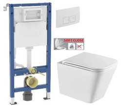 GEBERIT DuofixBasic s bielym tlačidlom DELTA50 + WC INVENA FLORINA /VÍROVÉ SPLACH/ WITH SOFT  se sedlem RIMLESS (458.103.00.2 50BI FL1)