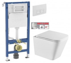 GEBERIT DuofixBasic s bielym tlačidlom DELTA50 + WC INVENA FLORINA WITH SOFT  se sedlem RIMLESS (458.103.00.2 50BI FL1)