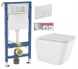 GEBERIT DuofixBasic s bielym tlačidlom DELTA50 + WC INVENA PAROS  + SEDADLO (458.103.00.2 50BI RO1)