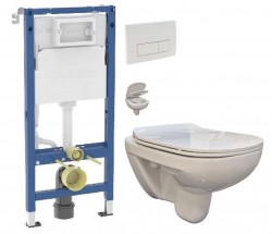 GEBERIT DuofixBasic s bielym tlačidlom DELTA51 + WC bez oplachového kruhu Edge + SEDADLO (458.103.00.2 51BI EG1)