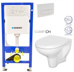 GEBERIT DuofixBasic s bielym tlačidlom DELTA51 + WC CERSANIT ARTECO CLEANON + SEDADLO (458.103.00.1 51BI AT1)