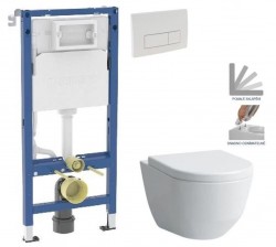GEBERIT DuofixBasic s bielym tlačidlom DELTA51 + WC LAUFEN PRO + SEDADLO (458.103.00.2 51BI LP3)