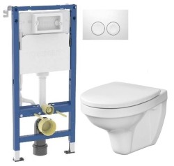 GEBERIT DuofixBasic s bílým tlačítkem DELTA21 + WC CERSANIT DELFI + SEDÁTKO (458.103.00.2 21BI DE1)