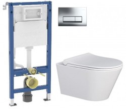 GEBERIT DuofixBasic s chrómovým tlačidlom DELTA51 + WC MYJOYS MY1 + SEDADLO (458.103.00.2 51CR MY1)