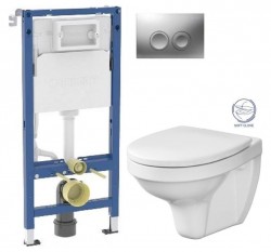 GEBERIT DuofixBasic s matným tlačidlom DELTA21 + WC CERSANIT DELFI + SOFT SEDADLO (458.103.00.2 21MA DE2)