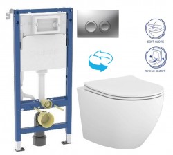 GEBERIT DuofixBasic s matným tlačidlom DELTA21 + WC CERSANIT DESSE VORTEX + SEDADLO (458.103.00.2 21MA ES1)