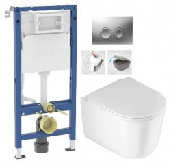 GEBERIT DuofixBasic s matným tlačidlom DELTA21 + WC DEANTE Jasmin so sedadlom RIMLESS (458.103.00.2 21MA JA1)