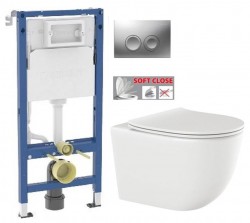 GEBERIT DuofixBasic s matným tlačidlom DELTA21 + WC INVENA TINOS  + SEDADLO (458.103.00.2 21MA NO1)