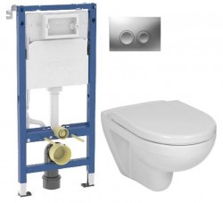 GEBERIT DuofixBasic s matným tlačidlom DELTA21 + WC JIKA LYRA PLUS + SEDADLO duraplastu (458.103.00.2 21MA LY6)