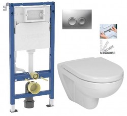 GEBERIT DuofixBasic s matným tlačidlom DELTA21 + WC JIKA LYRA PLUS + SEDÁTKO DURAPLAST SLOWCLOSE (458.103.00.2 21MA LY5)