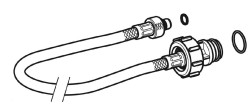 GEBERIT - Hadička pre podomietkové nádrže, dĺžka 33,3 cm (240.921.00.1)