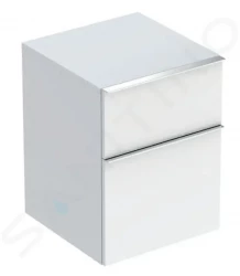 GEBERIT - iCon Bočná skrinka, 450x600x476 mm, 2 zásuvky, lesklá biela (502.315.01.2)