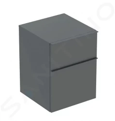 GEBERIT - iCon Bočná skrinka 45x60x48 cm, 2 zásuvky, lávová (502.315.JK.1)