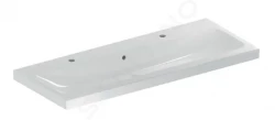 GEBERIT - iCon Dvojumývadlo, 1200x480x160 mm, s prepadom, 2 otvory na batérie, biela (501.837.00.1)