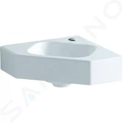 GEBERIT - iCon Rohové umývadielko bez prepadu, 460 x330 mm, biela (124729000)
