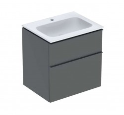 GEBERIT - iCon Skrinka s umývadlom, 60x48x63 mm, 2 zásuvky, lávová (502.335.JK.1)