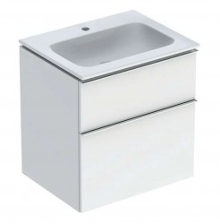 GEBERIT - iCon Skrinka s umývadlom, 60x63x48 cm, lesklá biela (502.335.01.2)