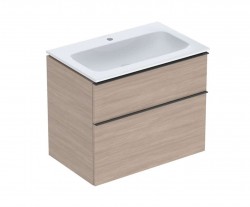 GEBERIT - iCon Skrinka s umývadlom, 75x48x63 mm, 2 zásuvky, dub (502.336.JH.1)