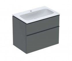 GEBERIT - iCon Skrinka s umývadlom, 75x48x63 mm, 2 zásuvky, lávová (502.336.JK.1)