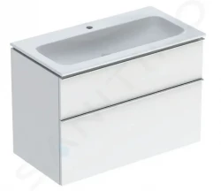 GEBERIT - iCon Skrinka s umývadlom, 900x630x480 mm, lesklá biela (502.337.01.2)