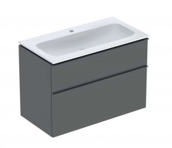 GEBERIT - iCon Skrinka s umývadlom, 90x48x63 mm, 2 zásuvky, KeraTect, lávová (502.333.JK.1)