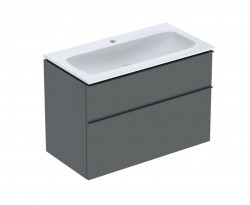 GEBERIT - iCon Skrinka s umývadlom, 90x48x63 mm, 2 zásuvky, lávová (502.337.JK.1)
