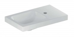 GEBERIT - iCon Umývadielko, 530x310x130, bez prepadu, otvor na batériu vpravo, KeraTect, biela (501.832.00.2)