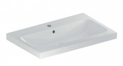 GEBERIT - iCon Umývadlo, 75x48x16 cm, s prepadom, s otvorom na batériu, biela (501.835.00.1)