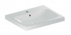 GEBERIT - iCon Umývadlo na dosku, 60x48x16 cm, s prepadom, s otvorom na batériu, KeraTect, biela (501.847.00.2)
