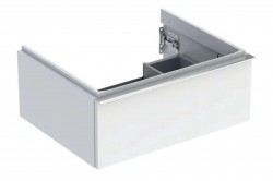 GEBERIT - iCon Umývadlová skrinka, 59x25x48 cm, 1 zásuvka, lesklá biela (502.310.01.2)