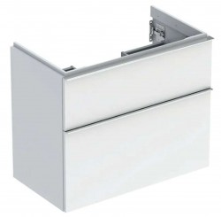 GEBERIT - iCon Umývadlová skrinka, 74x62x42 cm, 2 zásuvky, lesklá biela (502.308.01.2)